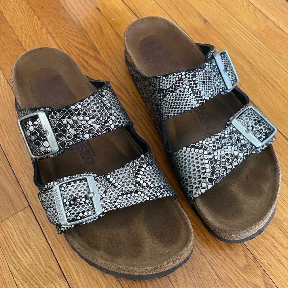Birkenstock Arizona Metallic Snake Sandal